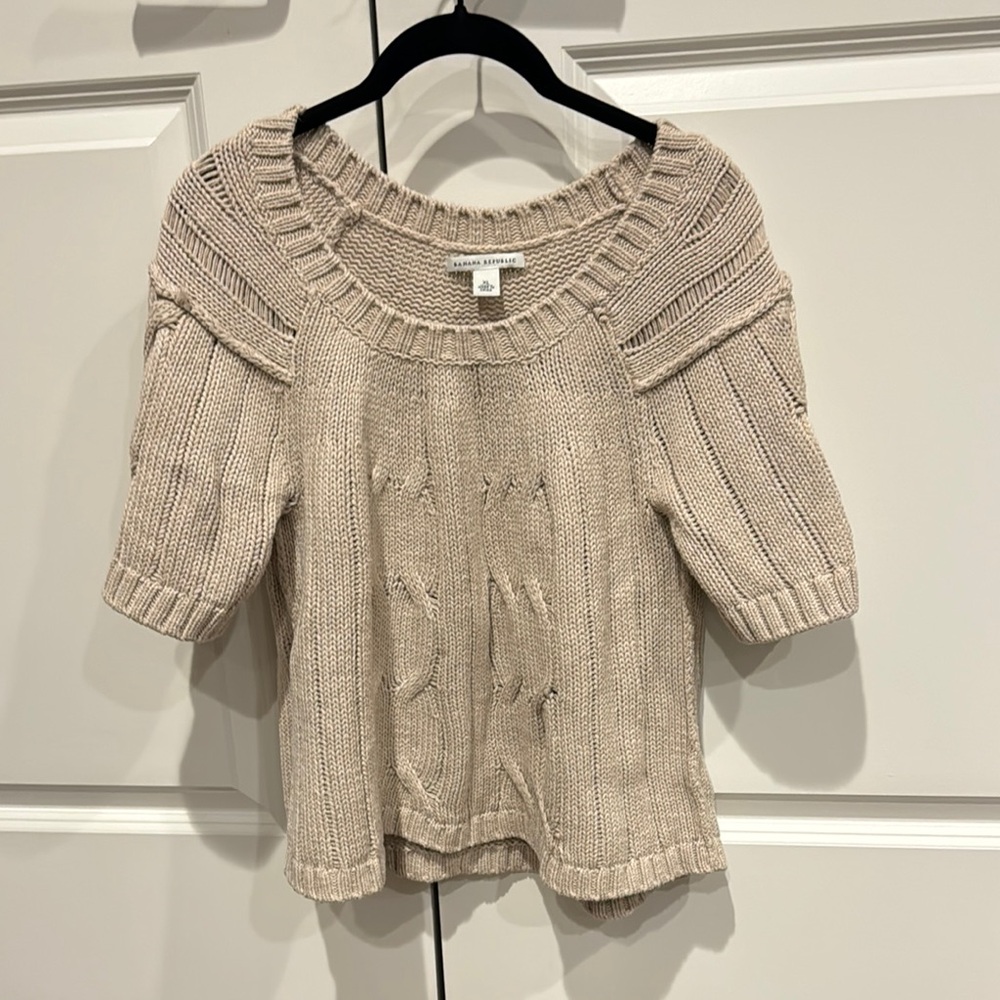 Banana Republic Chunky Knit Short Sleeve Sweater XL